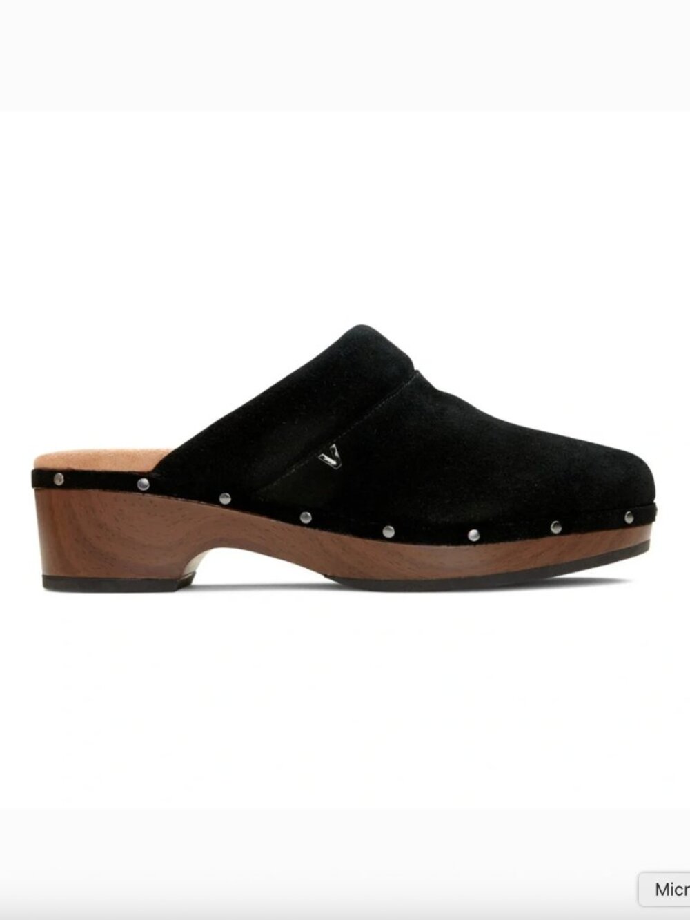 Vionic Kacie Black Suede Clog